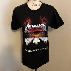 Y2K Metallica Black Master Of Puppets Graphic Pullover Shirt Casual Music